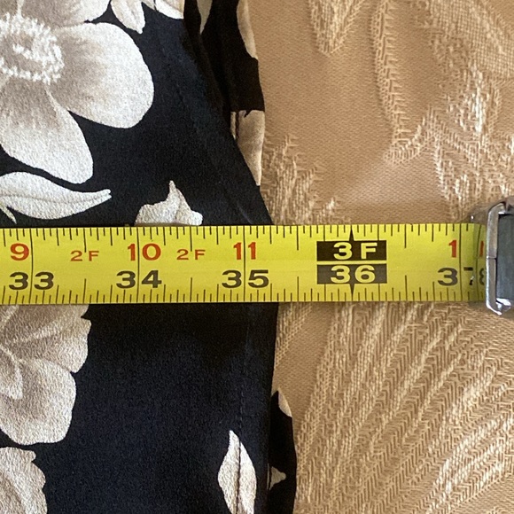 Ann Taylor 100% Silk Floral Cream & Tan Flowers on a Background A-Line Skirt 12 - Picture 8 of 8